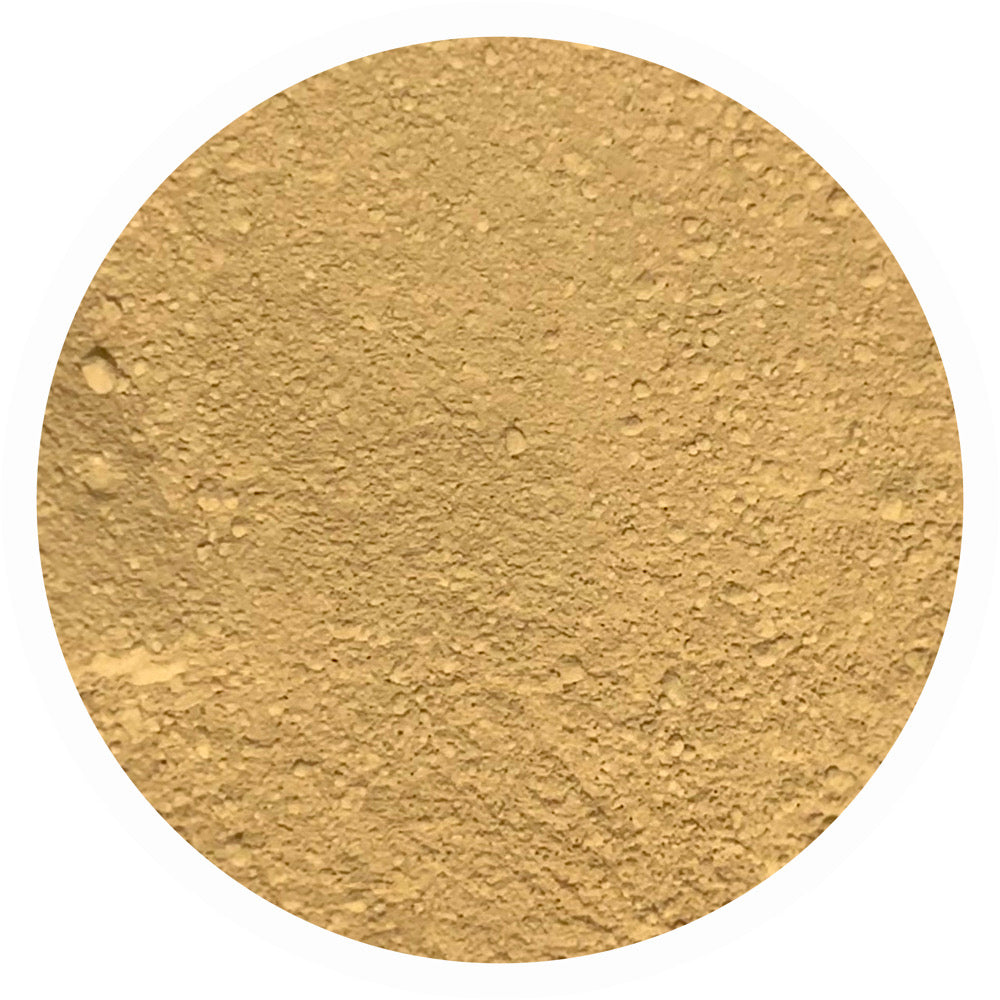 Medium golden brown mineral foundation shade Faith 4.0 by Adorned with Grace for warm golden undertone skin
