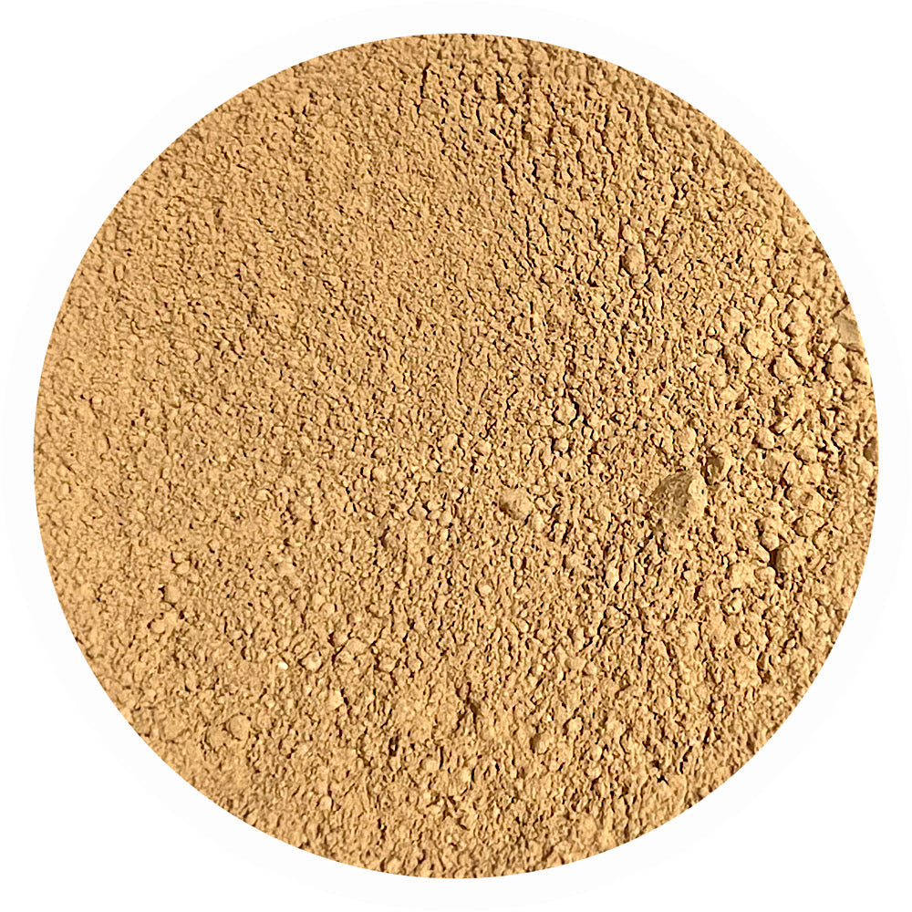 Light medium peach mineral foundation shade Kindness 3.5 by Adorned with Grace for warm peach undertone skin