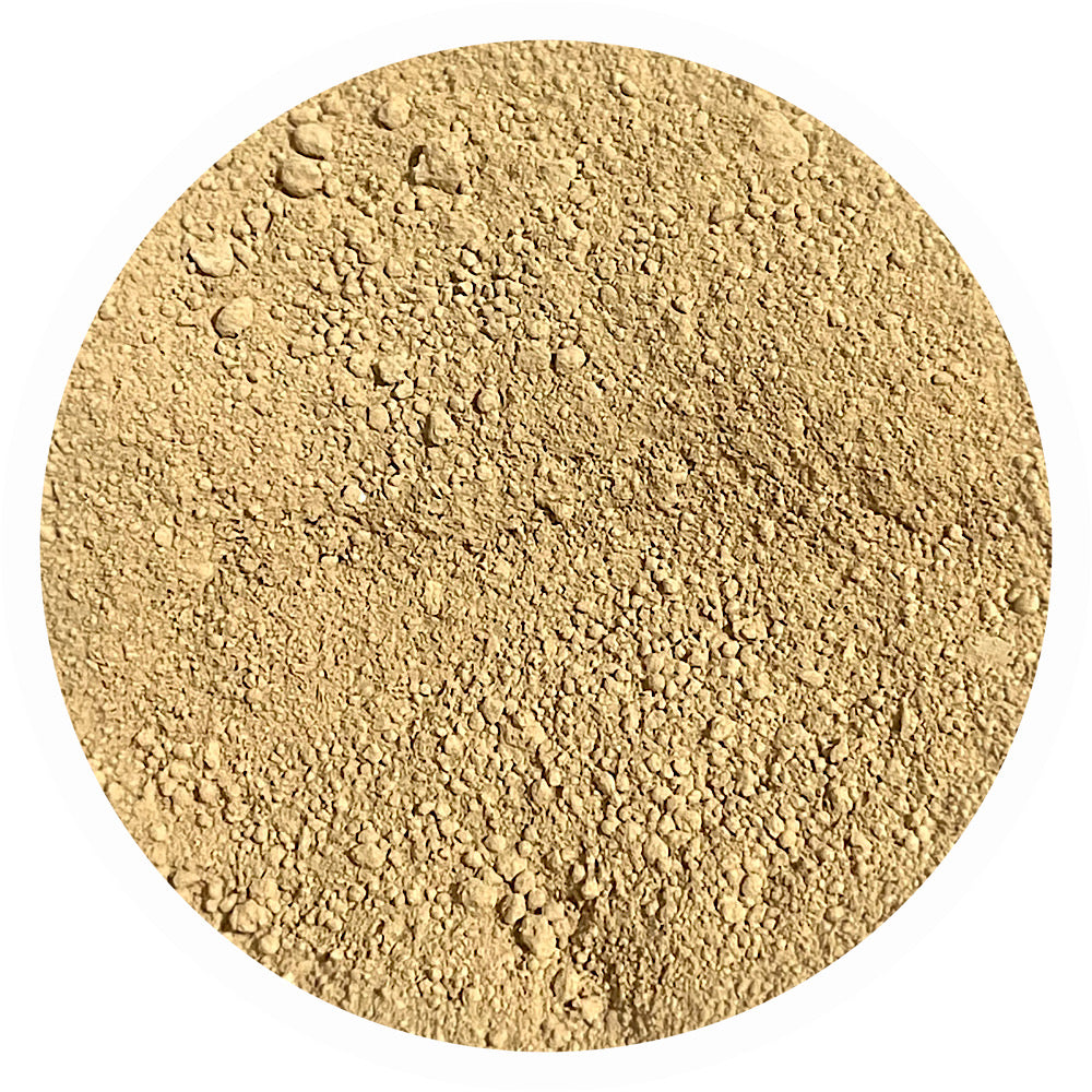 Light medium yellow olive mineral foundation shade Hope 3.5 by Adorned with Grace for warm olive undertone skin