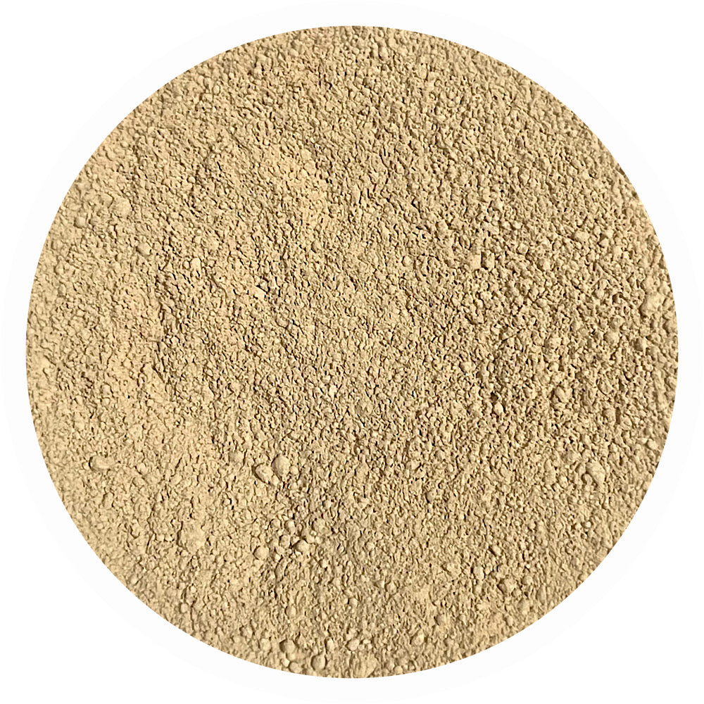 Light yellow peach mineral foundation shade Love 3.0 by Adorned with Grace for yellow undertone skin with a soft peach warmth