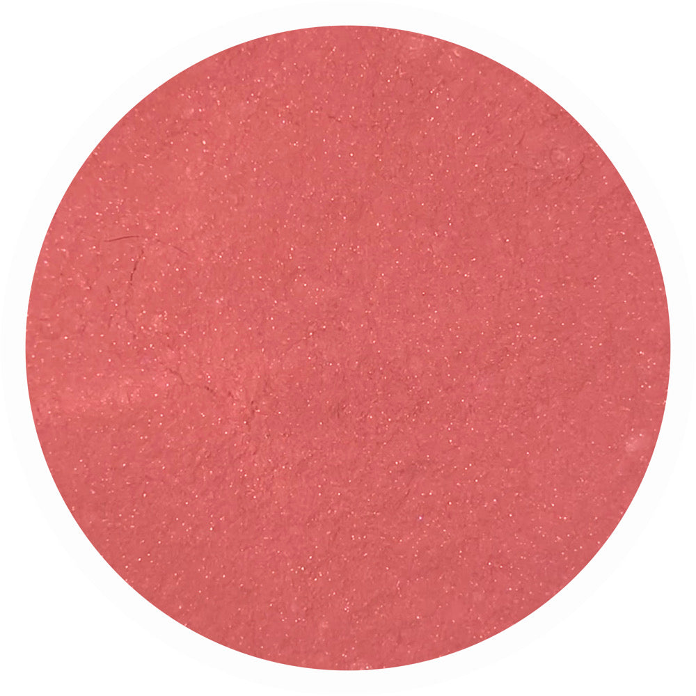 Affectionate mineral blush strawberry pink shimmer clean vegan highly pigmented blush adorned with Grace
