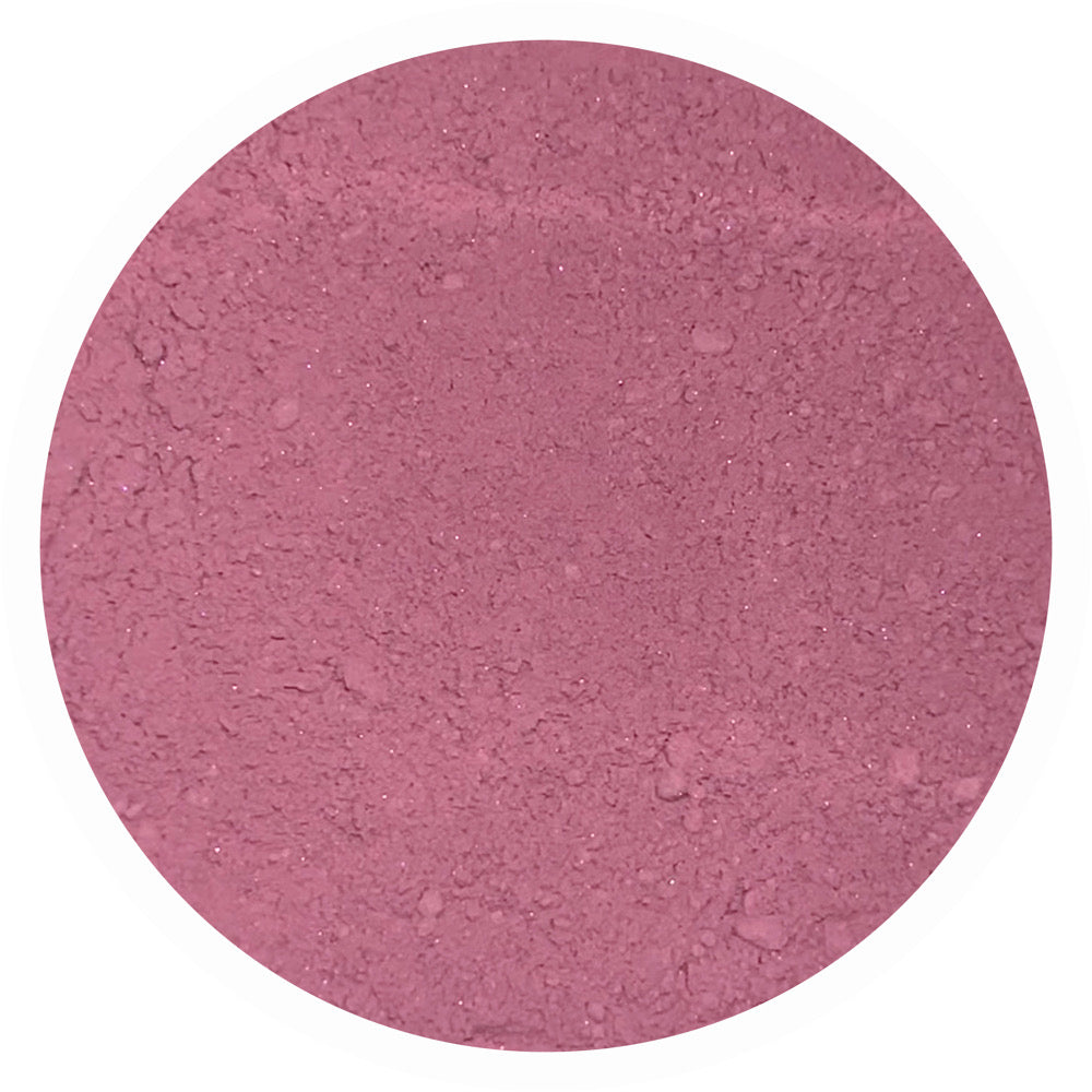 Beautiful mineral blush cool pink shade clean vegan highly pigmented blush adorned with Grace