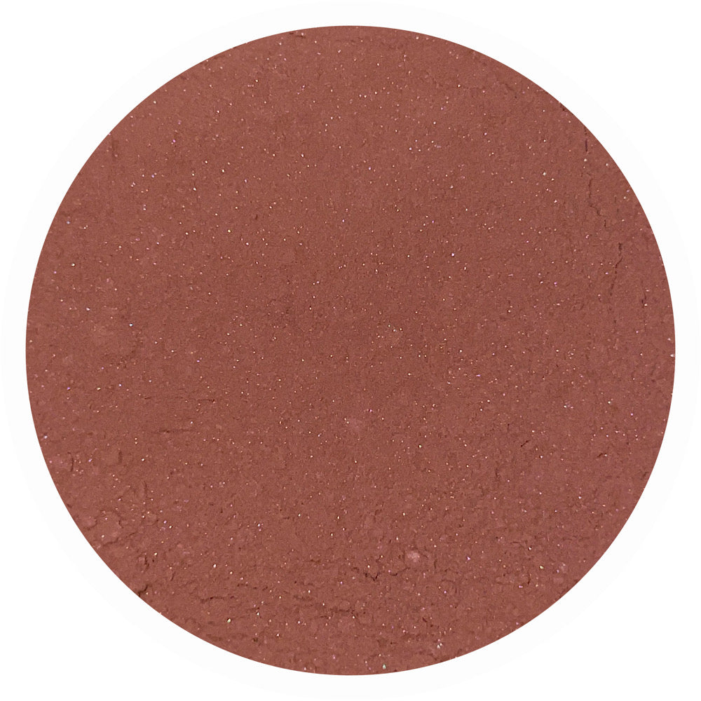 Sultry mineral blush deep satin bronze clean vegan highly pigmented blush adorned with Grace
