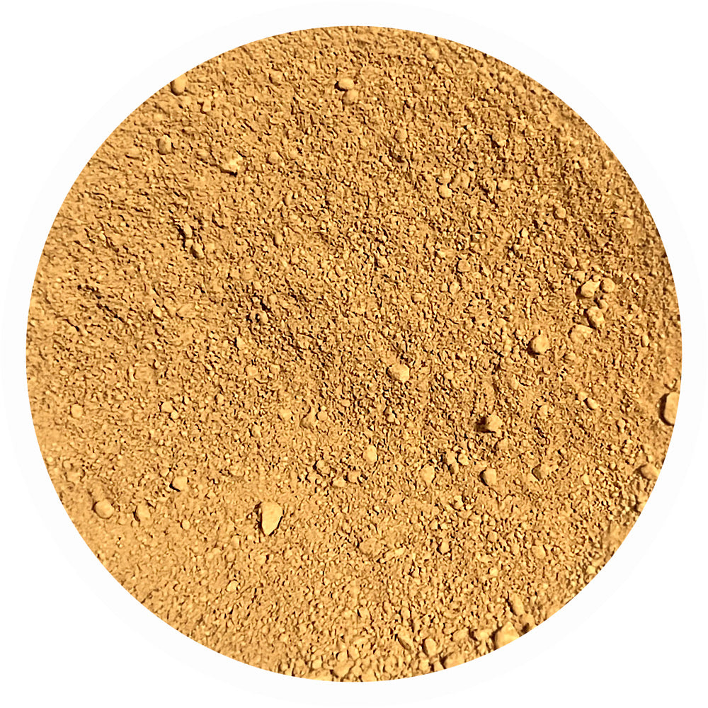 Tan yellow olive mineral foundation shade Hope 4.5 by Adorned with Grace for rich golden olive undertone skin