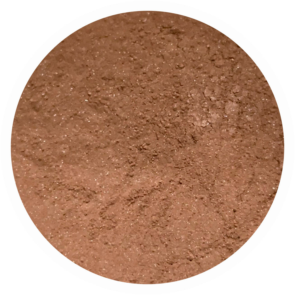 Shimmery cool tan mineral eyeshadow Trusting by adorned with Grace